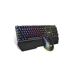 HAVIT KB389L MECHANICAL GAMING WIRED KEYBOARD AND MOUSE COMBO BLACK