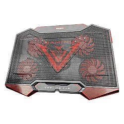 NUOXI Laptop Cooler 5 LED Fans Aluminium Cooling Pad (Red)