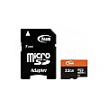 TEAM 32GB MicroSDHC/SDXC UHS-I U1 C10 Memory Card with Adapter