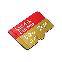 SANDISK EXTREME 512GB 190MBPS MICROSDXC UHS-I MEMORY CARD
