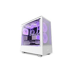 NZXT H5 Flow RGB Compact ATX Mid-Tower Case (White)