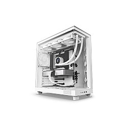NZXT H6 Flow Compact Dual-Chamber Mid-Tower Airflow Case (White)