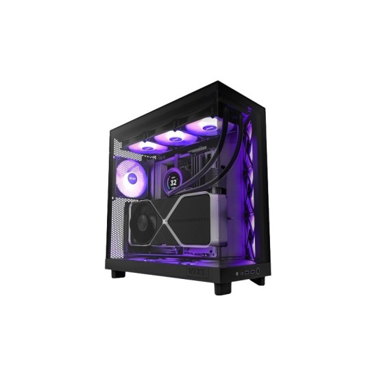 NZXT H6 Flow RGB Compact Dual-Chamber Mid-Tower Airflow Case (Black)