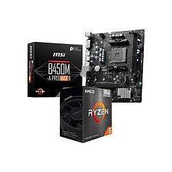 AMD RYZEN 5 5600G PROCESSOR AND MSI B450M-A PRO MAX II MOTHERBOARD COMBO