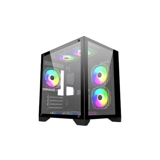 PC POWER ICE CUBE 2024 M-ATX Gaming Case (PP-H20-BK)