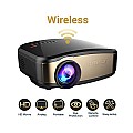 Cheerlux C6 Mini LED TV Projector Support Wifi Wireless Airplay, Screen Share with HDMI USB For Home Theater