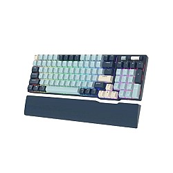 Royal Kludge RK96 Tri Mode RGB Hot Swap Blue Switch Mechanical Gaming Keyboard (Forest Blue)