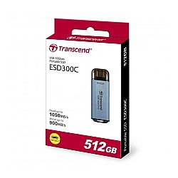 TRANSCEND ESD300C 512GB TYPE C PORTABLE SSD SKY BLUE