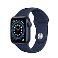 Apple Watch Series 6 (GPS + Cellular 40mm Blue Aluminum Case with Deep Navy Sport Band)