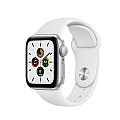 Apple Watch SE A2351 GPS 40mm Silver Aluminum Sport Band (White)