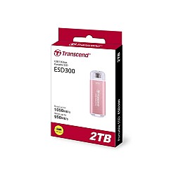 TRANSCEND 2TB ESD300P TYPE C PINK PORTABLE SSD