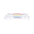 YUNZII Rainbow Cloud Keyboard Wrist Rest Pad