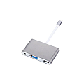 Yuanxin Type-C Male to HDMI, VGA & 3.5mm Female Silver Converter