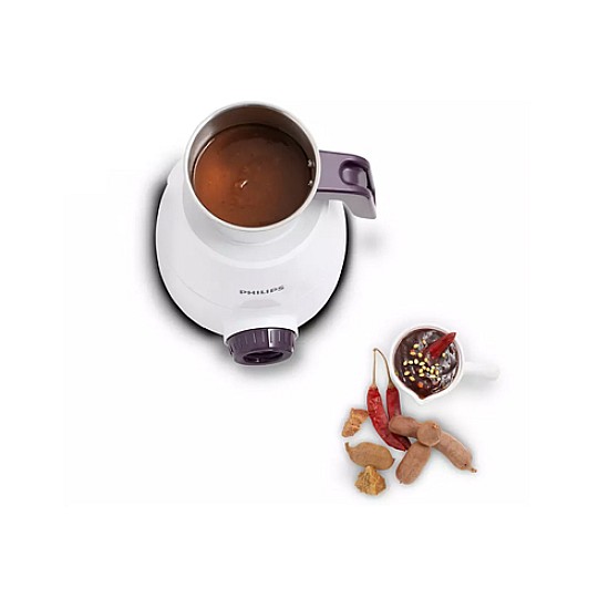 PHILIPS 500W MIXER GRINDER HL7505/00 WHITE AND PURPLE