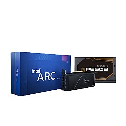 INTEL ARC A750 8GB GRAPHICS CARD WITH GIGABYTE P650B 650W POWER SUPPLY