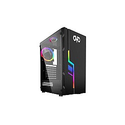 OVO JX188-7 MID TOWER GAMING RGB CASE (BLACK)