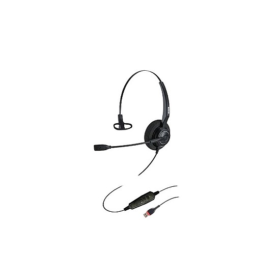 Inbertec UB200U Mono Wired USB Noise Cancelling Headphone