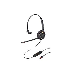 Inbertec UB800U Mono Wired USB Noise Cancelling Headphone