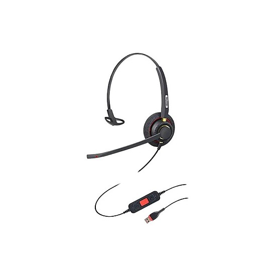 Inbertec UB805M Mono Wired USB Noise Cancelling Headphone