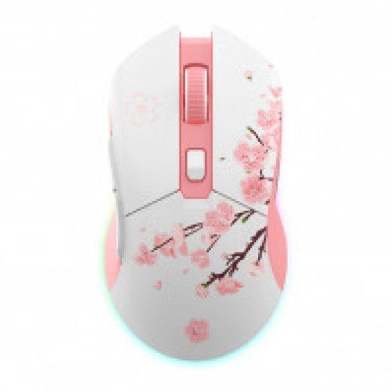Dareu EM901X Wired & Wireless Dual Mode Gaming Mouse (Pink) With Dock