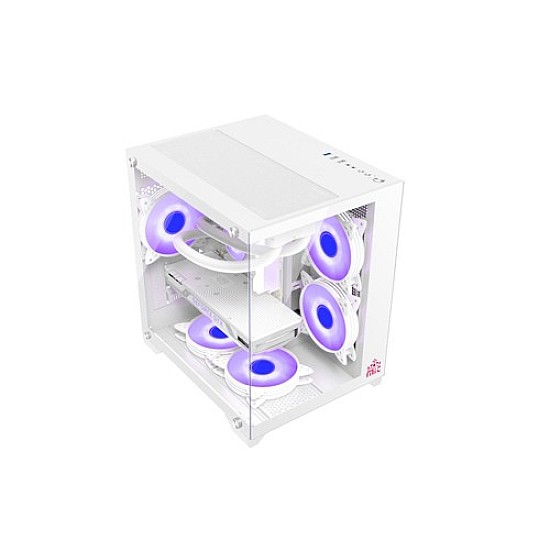Monarch Mystery Box X5 Desktop Gaming Case (White)