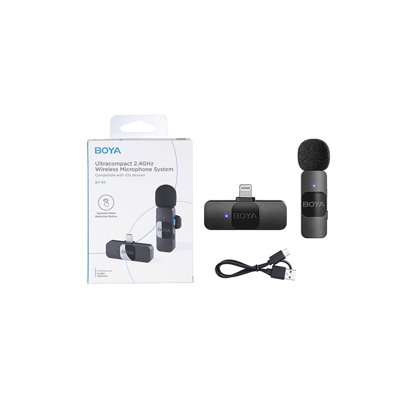 BOYA BY-V1 ULTRA COMPACT 2.4GHZ WIRELESS MICROPHONE SYSTEM