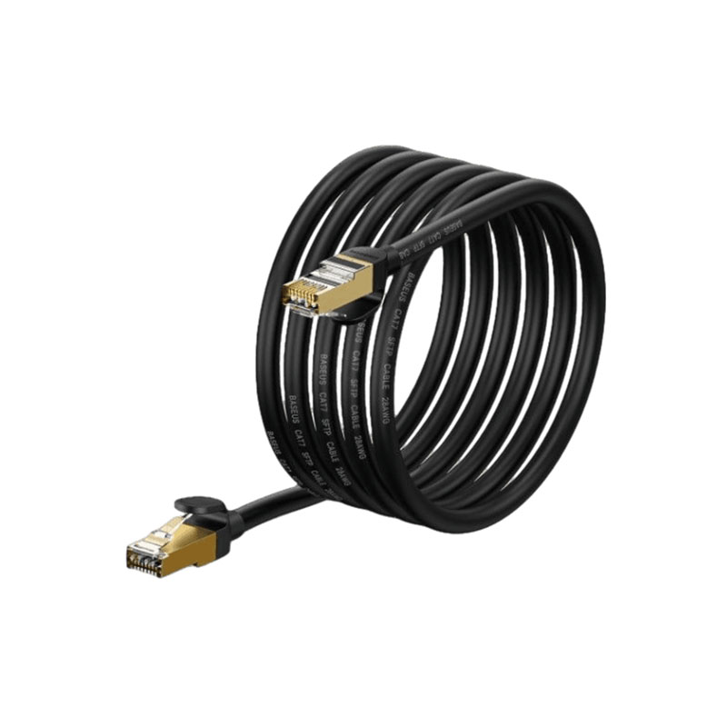 Baseus fast internet cable RJ45 cat.7 10Gbps 15m braided black - B2B  wholesaler.hurtel.com