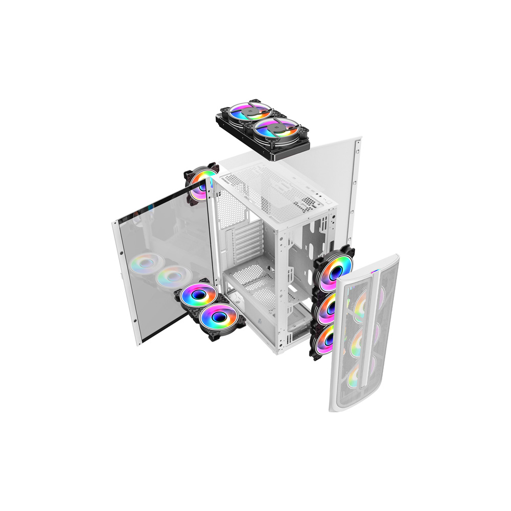 Buy 1STPLAYER FIREBASE X4 ATX/mATX GAMING CASE (WHITE) in Bangladesh ...