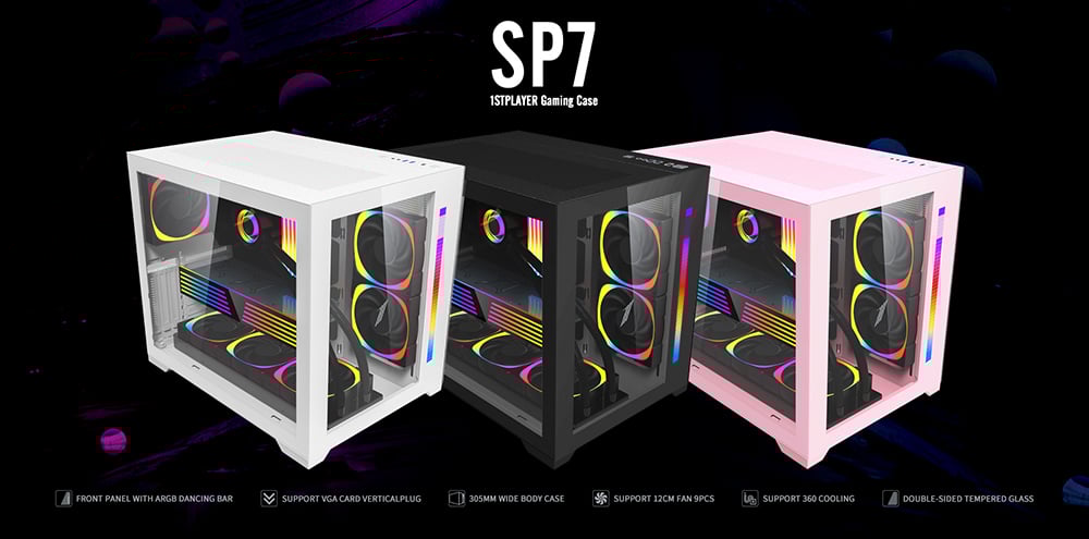 1STPLAYER SP7 ATX RGB GAMING CASE