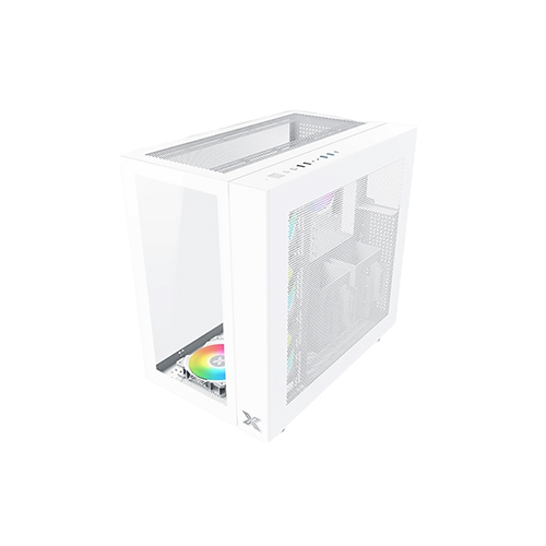 XIGMATEK AQUARIUS PRO ARCTIC TEMPERED GLASS ATX GAMING CASE (WHITE)