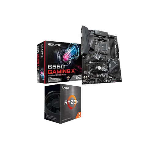 AMD Ryzen 5 5600X PROCESSOR AND Gigabyte B550 GAMING X MOTHERBOARD COMBO