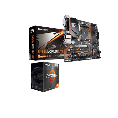 AMD RYZEN 5 5600 Processor AND Gigabyte B450M AORUS Elite COMBO