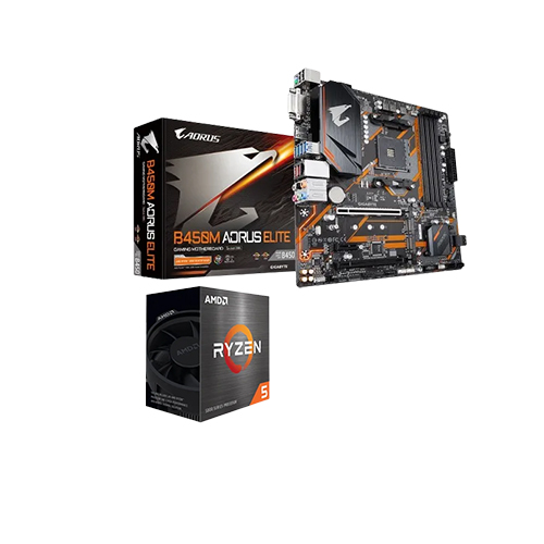AMD Ryzen 5 5600X Processor AND Gigabyte B450M AORUS Elite COMBO