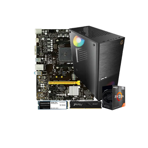 AMD Ryzen 5 5600G BIOSTAR B450MH 8GB RAM 256GB SSD BUDGET PC
