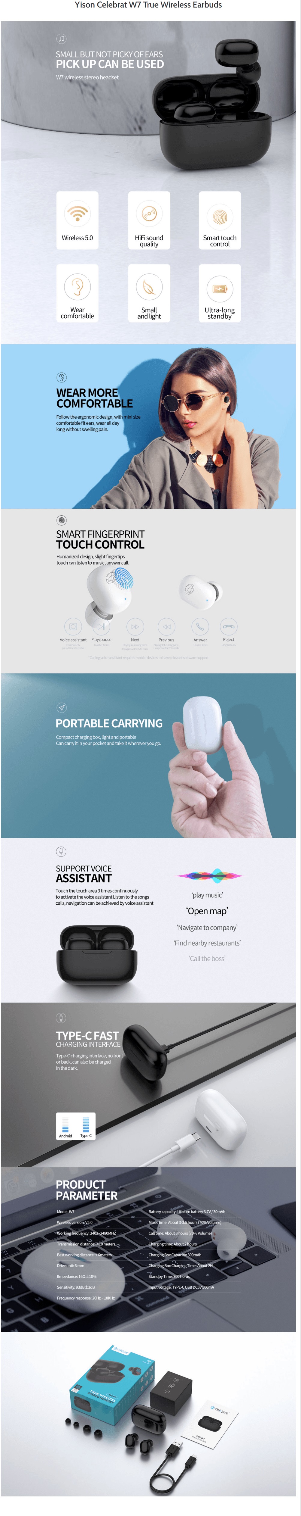 Yison Celebrat TWS-W7 Earbuds