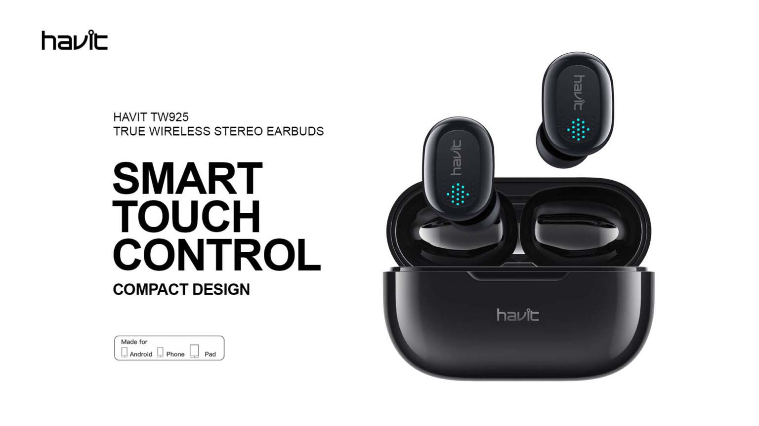 HAVIT%20HV TW925%20TRUE%20WIRELESS%20STEREO%20EARBUDS%20Specification