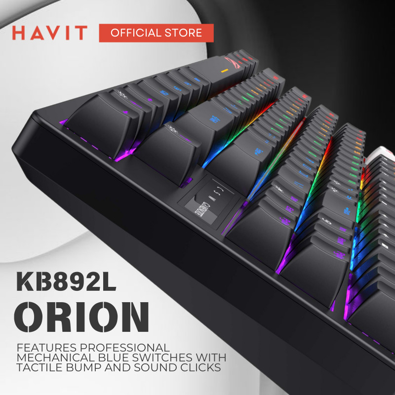 HAVIT KB892L Backlit 87 Keys Gaming Mechanical Keyboard