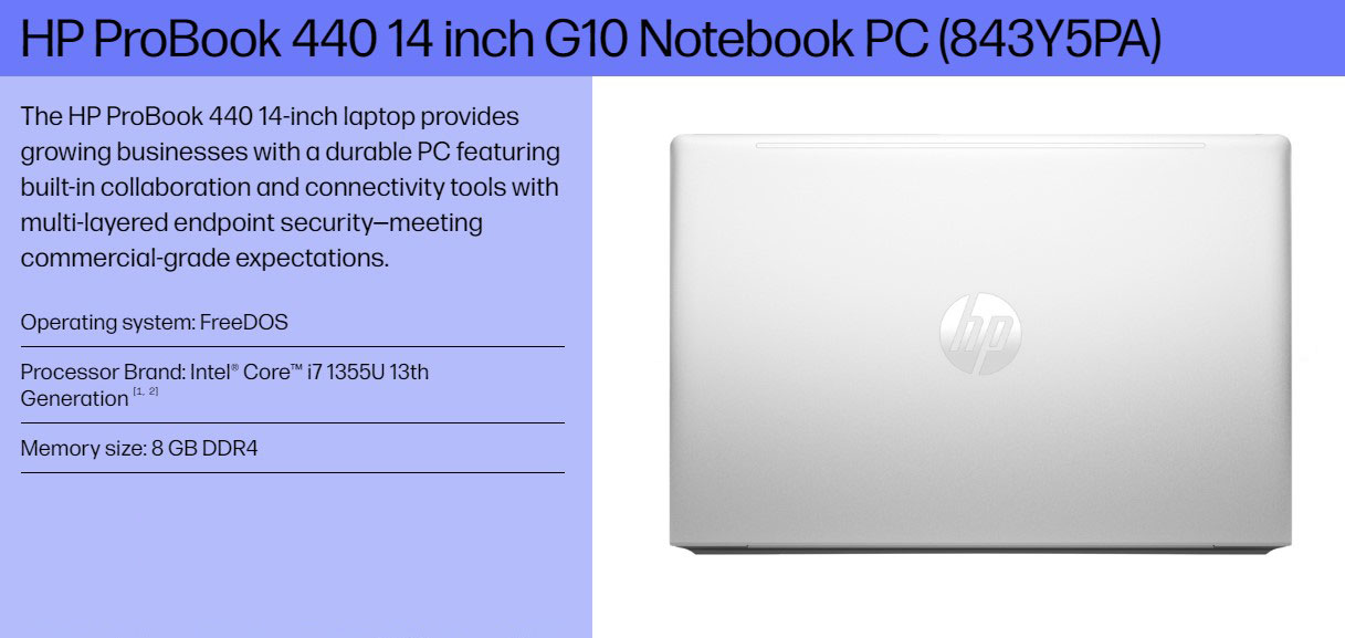 HP Probook 440 G10 Core I7 13th Gen 14-Inch FHD Laptop
