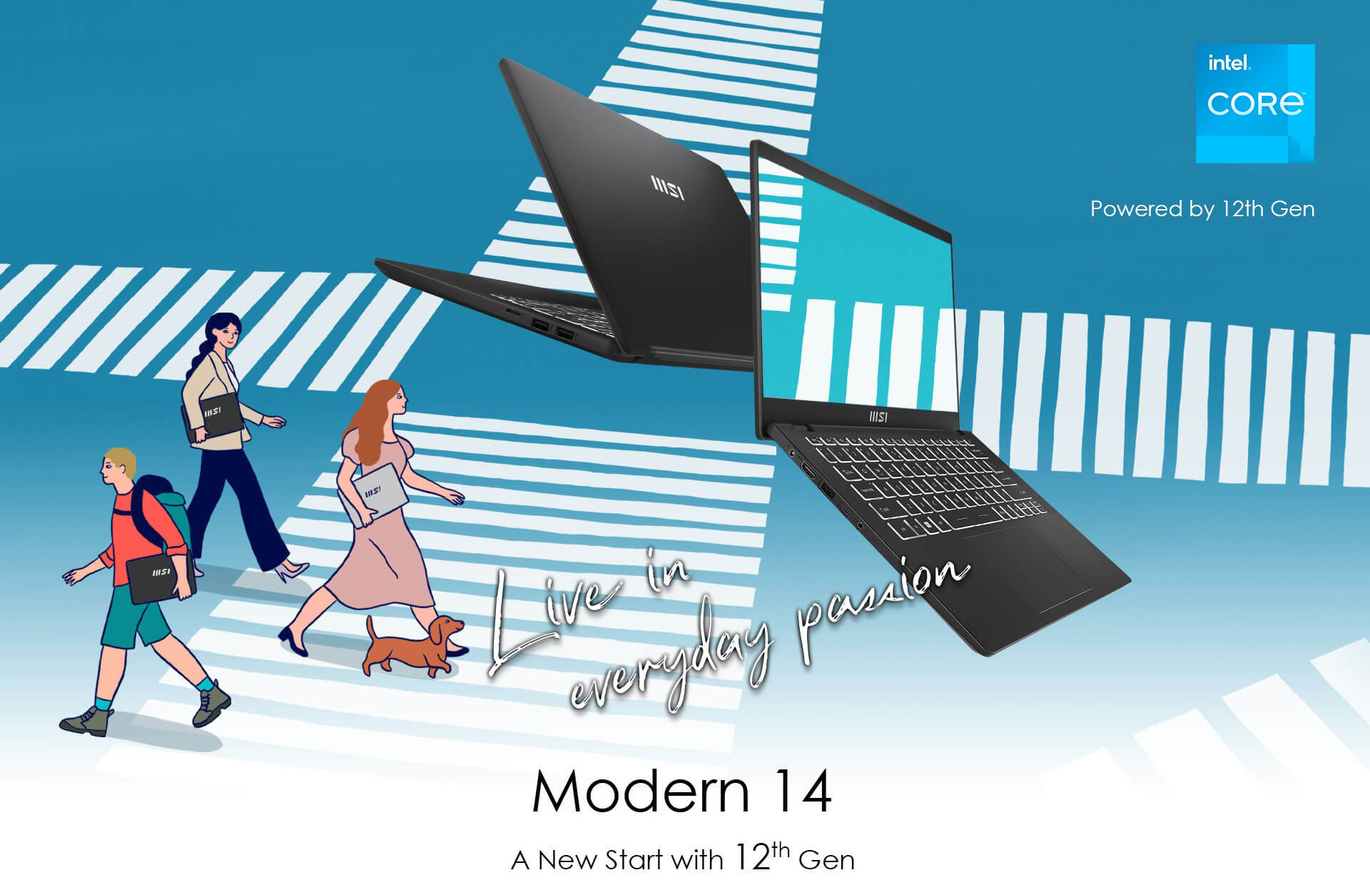 MSI MODERN 14 C12MO 12th Gen Core I5 Fhd Black Laptop