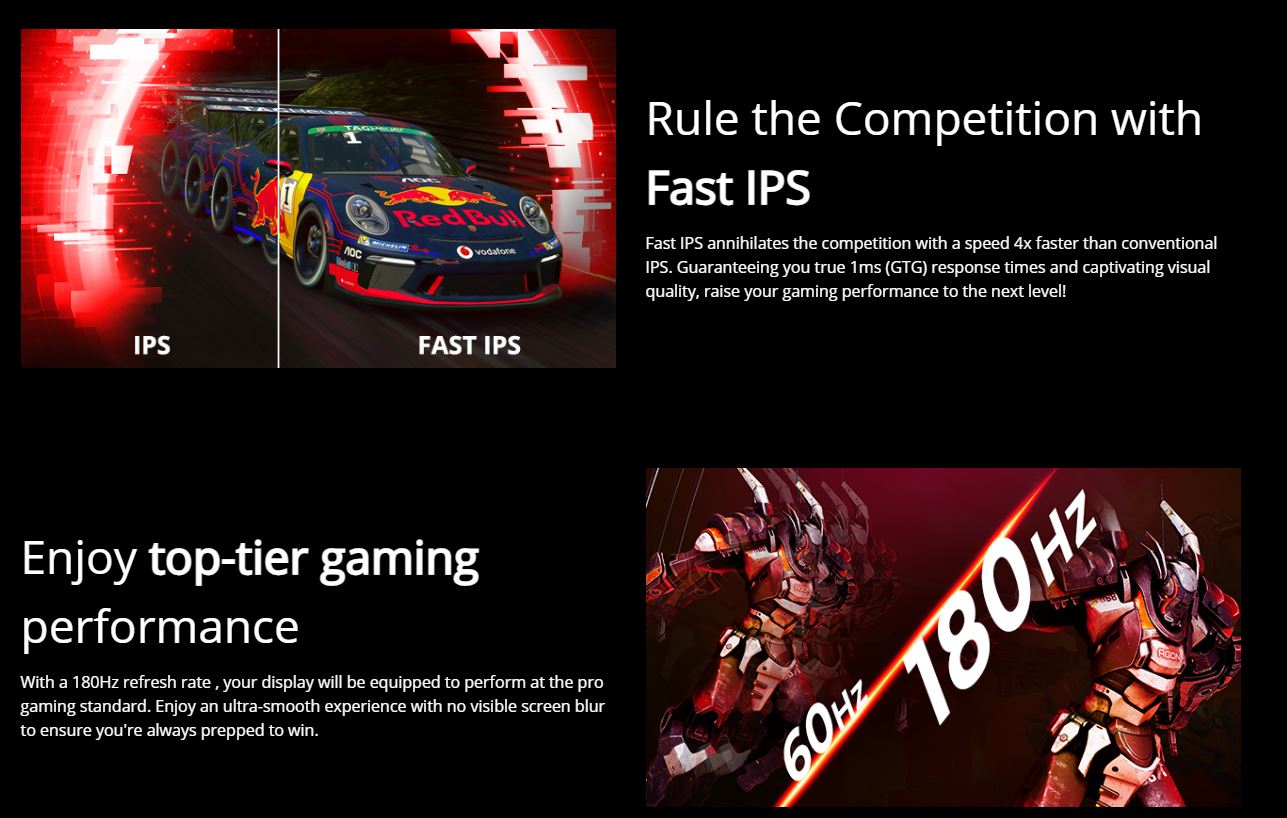 AOC Q27G4 27-inch 180Hz Fast IPS 2K Gaming Monitor