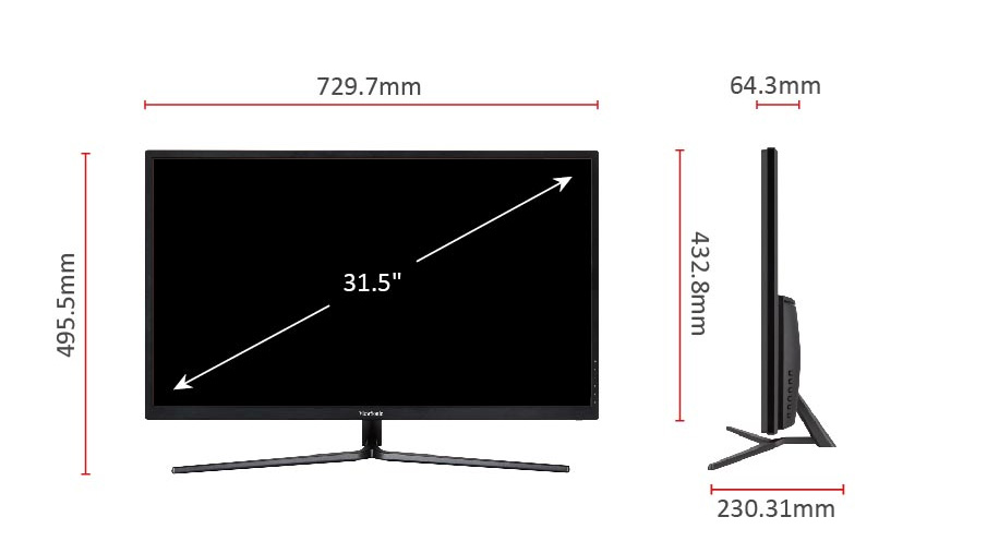 ViewSonic VX3211-4K-mhd 32 inch 4K Entertainment Monitor