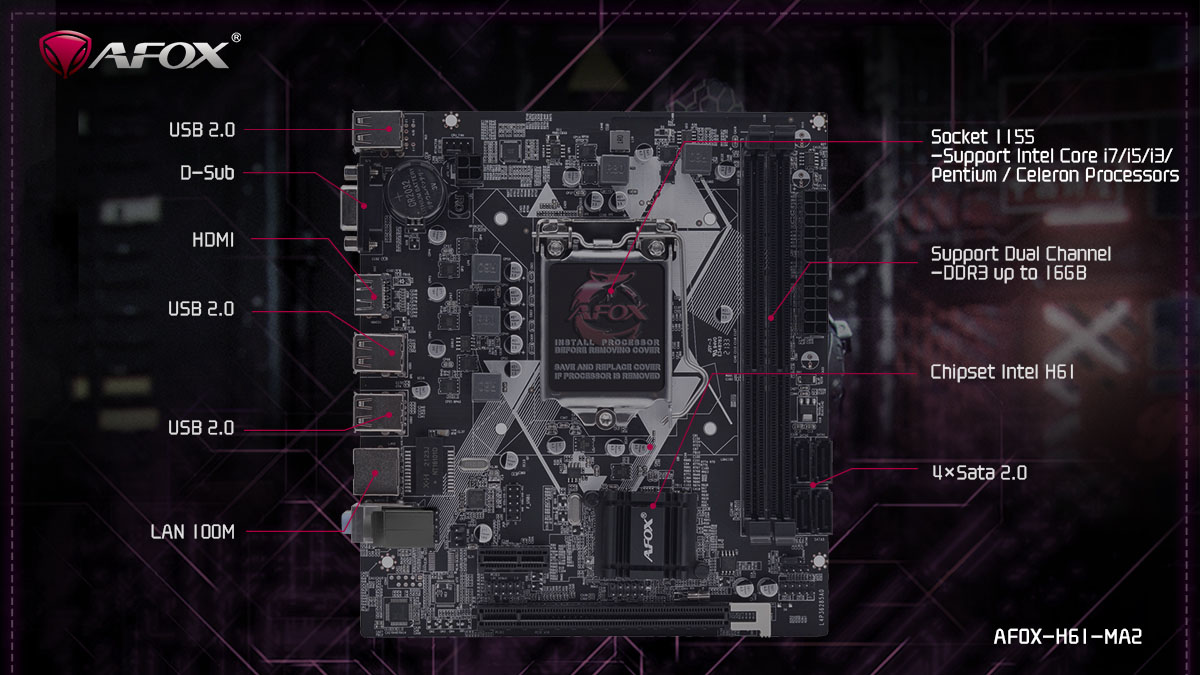 AFOX IH61-MA2 DDR3 MICRO-ATX