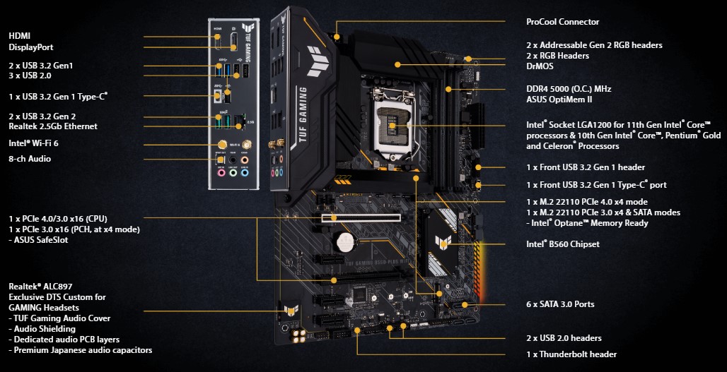 Asus TUF GAMING B560PLUS WIFI ATX Motherboard Price in Bangladesh Tech Land BD