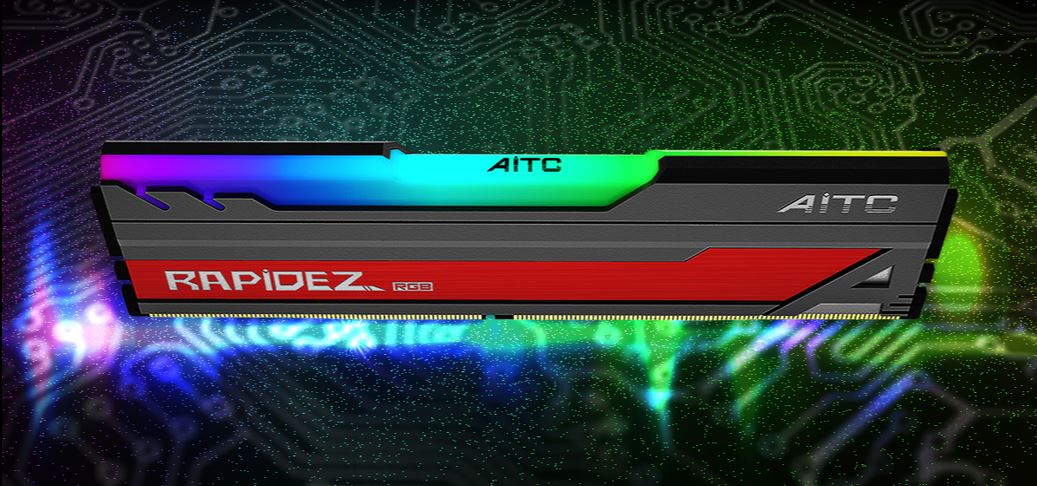 AITC RAPiDiEZ 16GB DDR4 3200MHZ RGB Desktop Ram Overview Photo