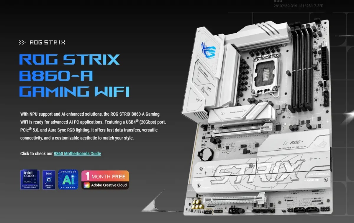 ASUS ROG STRIX B860-A GAMING WIFI Motherboard Price In BD