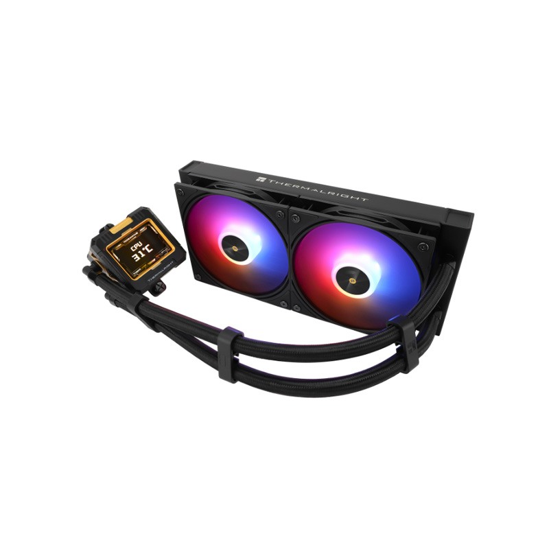 Thermalright Frozen Prism 360 Black AIO Water Cooler, Liquid CPU Cooler, 3 × 120mm PWM Ventole