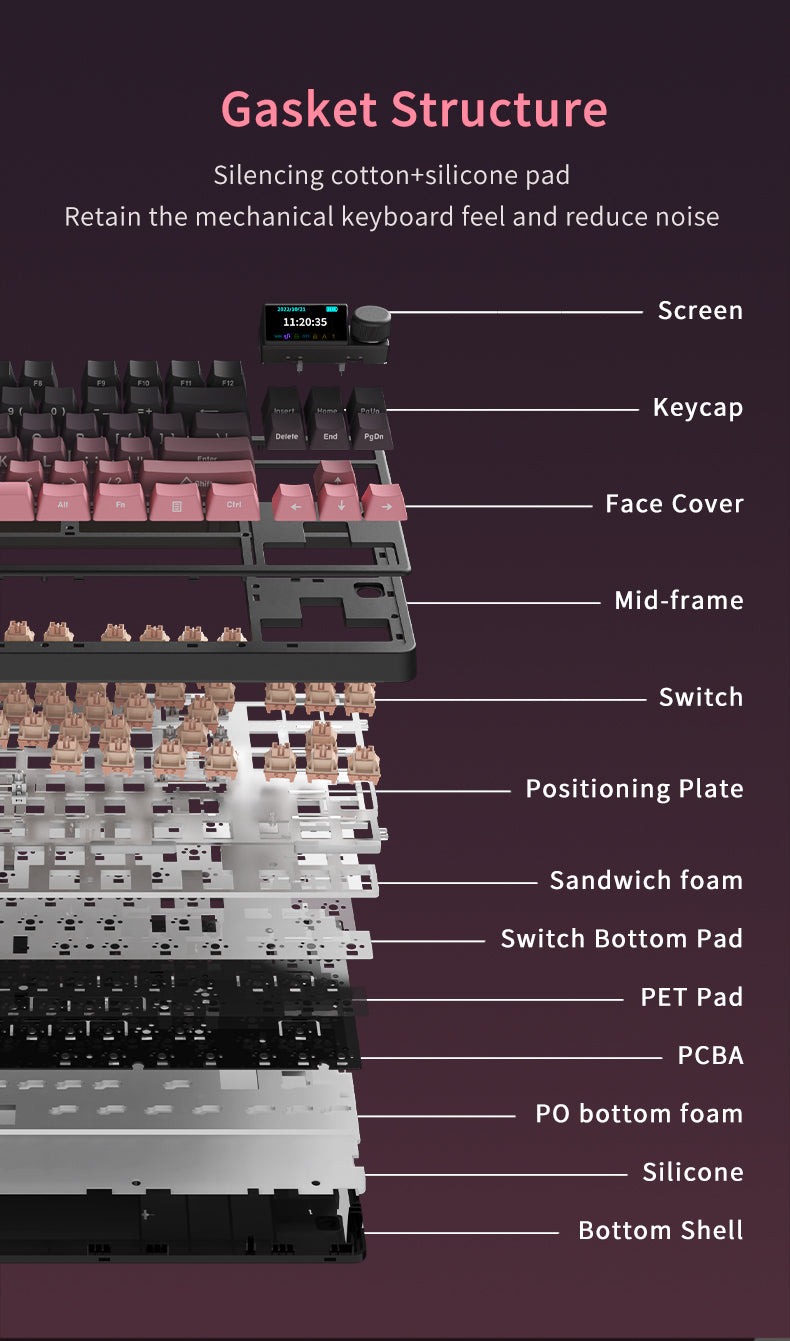 AJAZZ AK870 Plus Triple Mechanical Keyboard