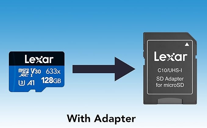 Lexar 633x High-Performance 128GB microSD Memory Card