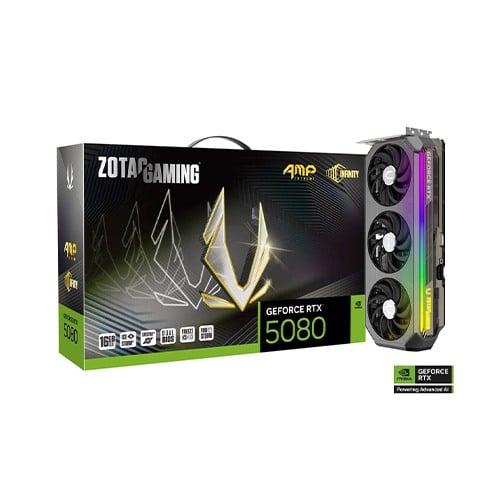 ZOTAC GAMING GeForce RTX 5080 AMP Extreme INFINITY 16GB GDDR7 Graphics Card
